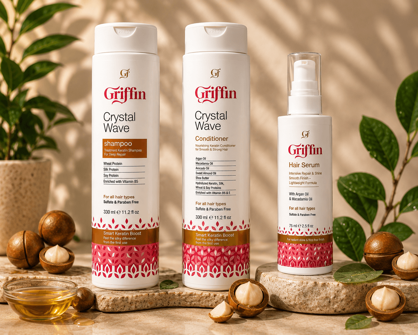 مجموعة Griffin Crystal Wave الأصلية من Argania Cosmetics
